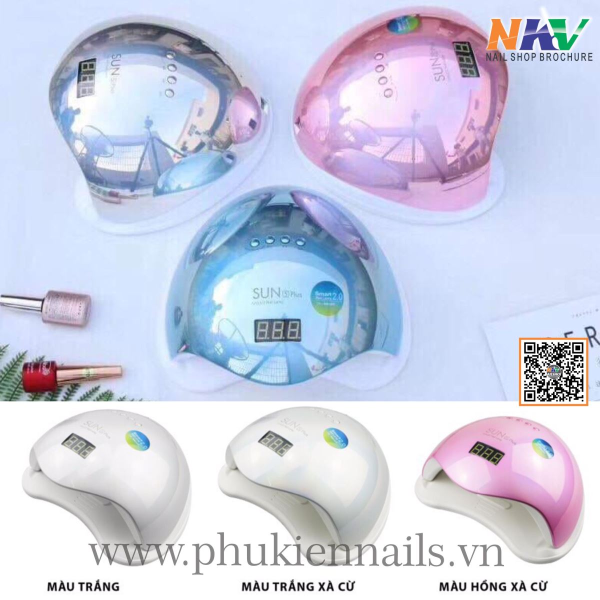 máy hơ gel sun 5Plus dạ quang